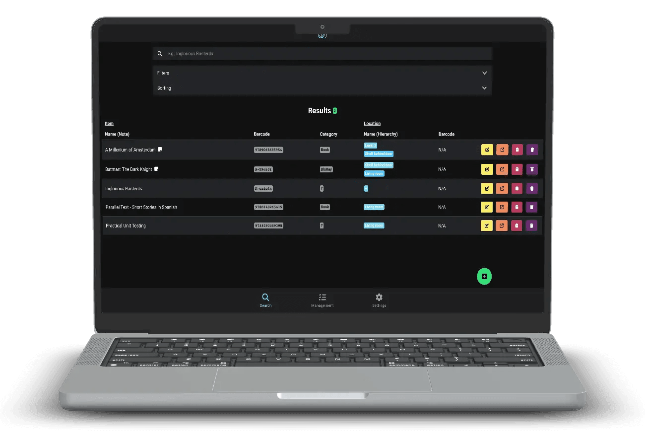 Maqueta de l'aplicació web d'escriptori bring.order2chaos