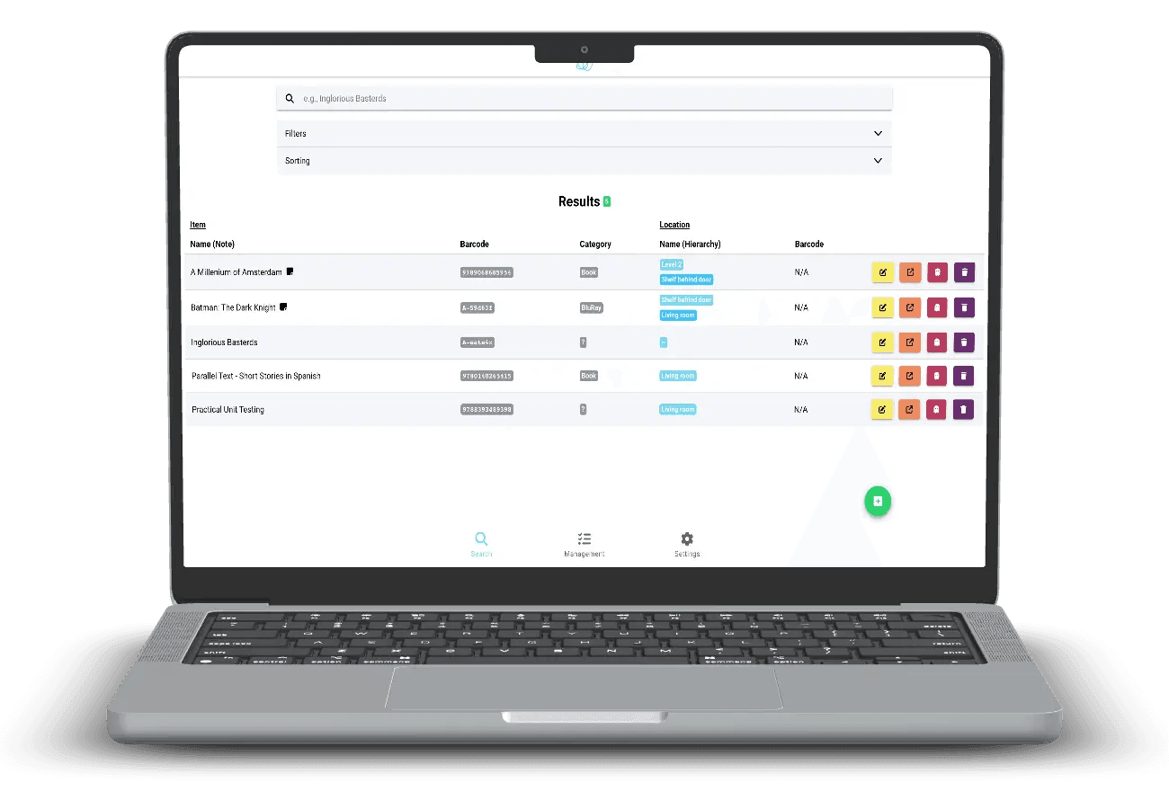 Maqueta de l'aplicació web d'escriptori bring.order2chaos