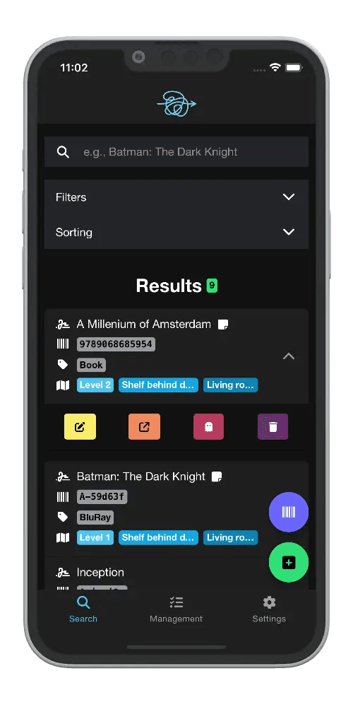 Maqueta de l'aplicació mòbil bring.order2chaos